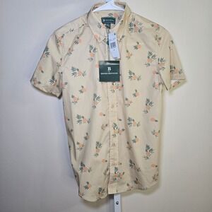 Brooks Brothers Boys Button Up‎ Short Sleeve Shirt Pineapple Print Size 14Y